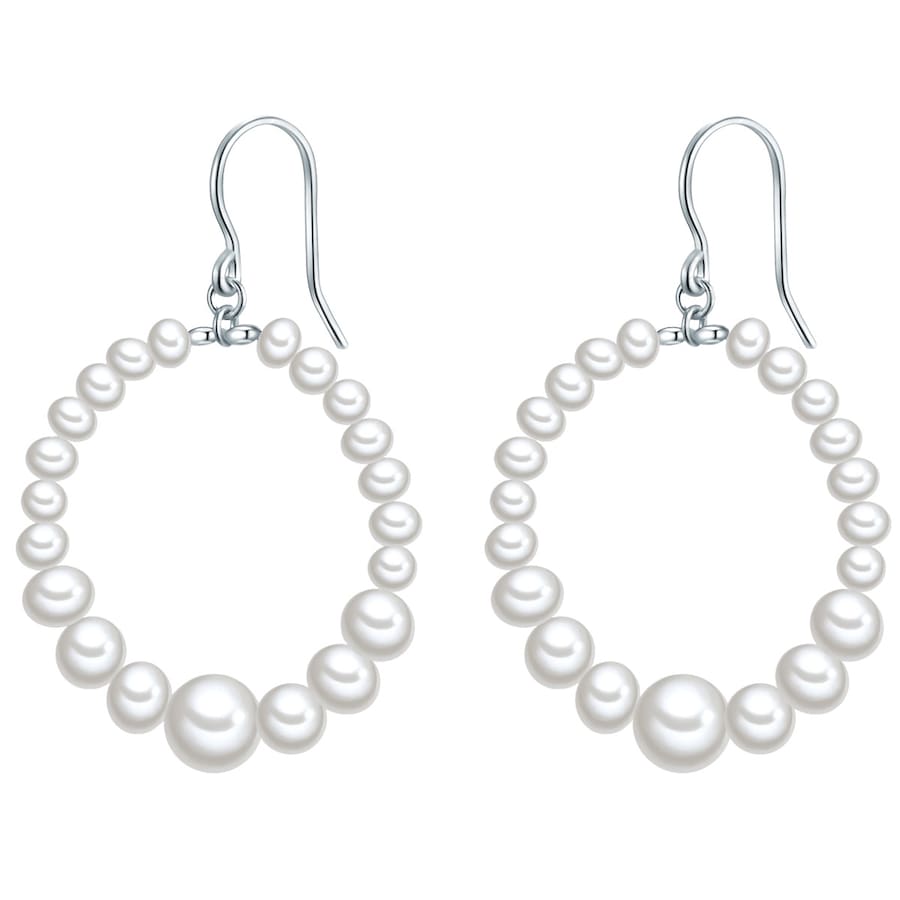 Valero Pearls Kolczyki wiszące z perłą srebro wysokiej próby Perła hodowlana słodkowodna srebrny 1 ct Damski