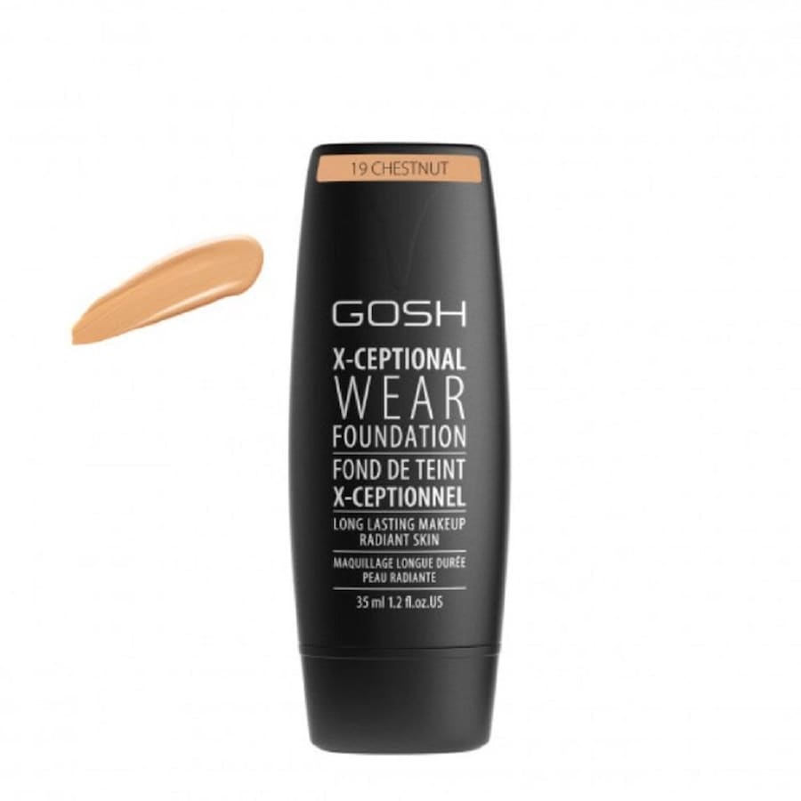 Gosh Copenhagen X-Ceptional Wear Foundation Long Lasting Makeup Podkłady 30 ml 19 Chestnut
