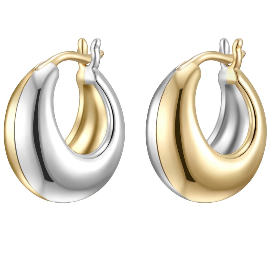 Glanzstücke München Kolczyki z Srebro wysokiej próby w Srebrny/żółte złoto 1 ct Damski