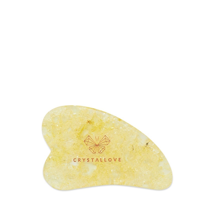 Crystallove Płytka do masażu twarzy gua sha z bursztynu cytrynowego Urządzenia do masażu twarzy 1 ct