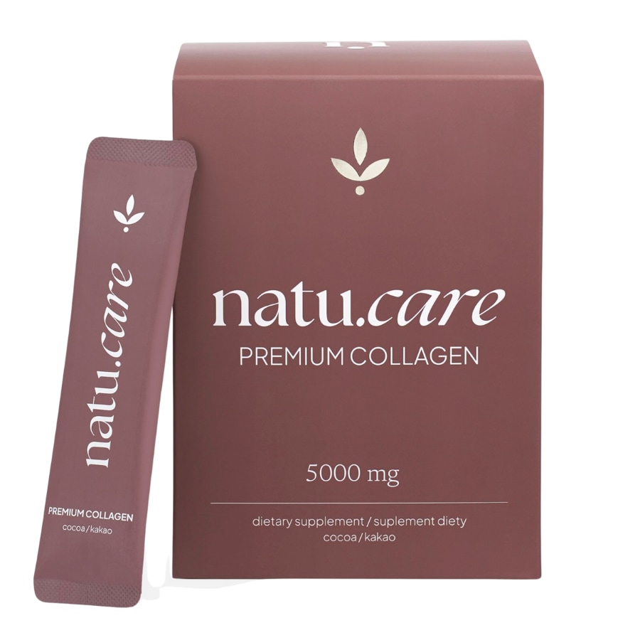Natu Care Kolagen premium 5000 mg o smaku kakao Piękne włosy 30 ct