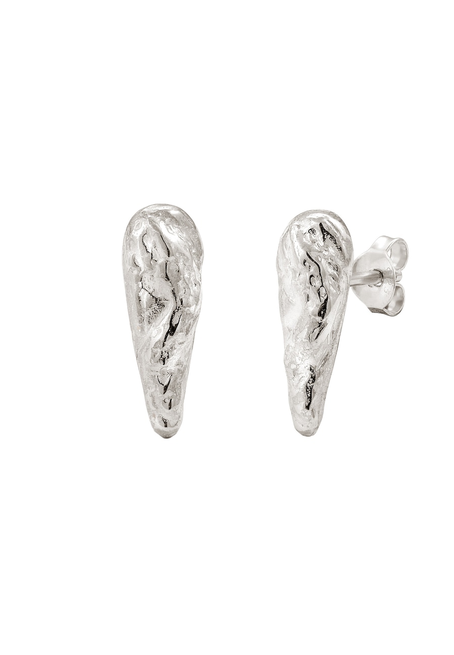 KUZZOI Kolczyk Sztyft Męski Kropla 925 Sterling Silver Kolczyki 1 ct Męskie