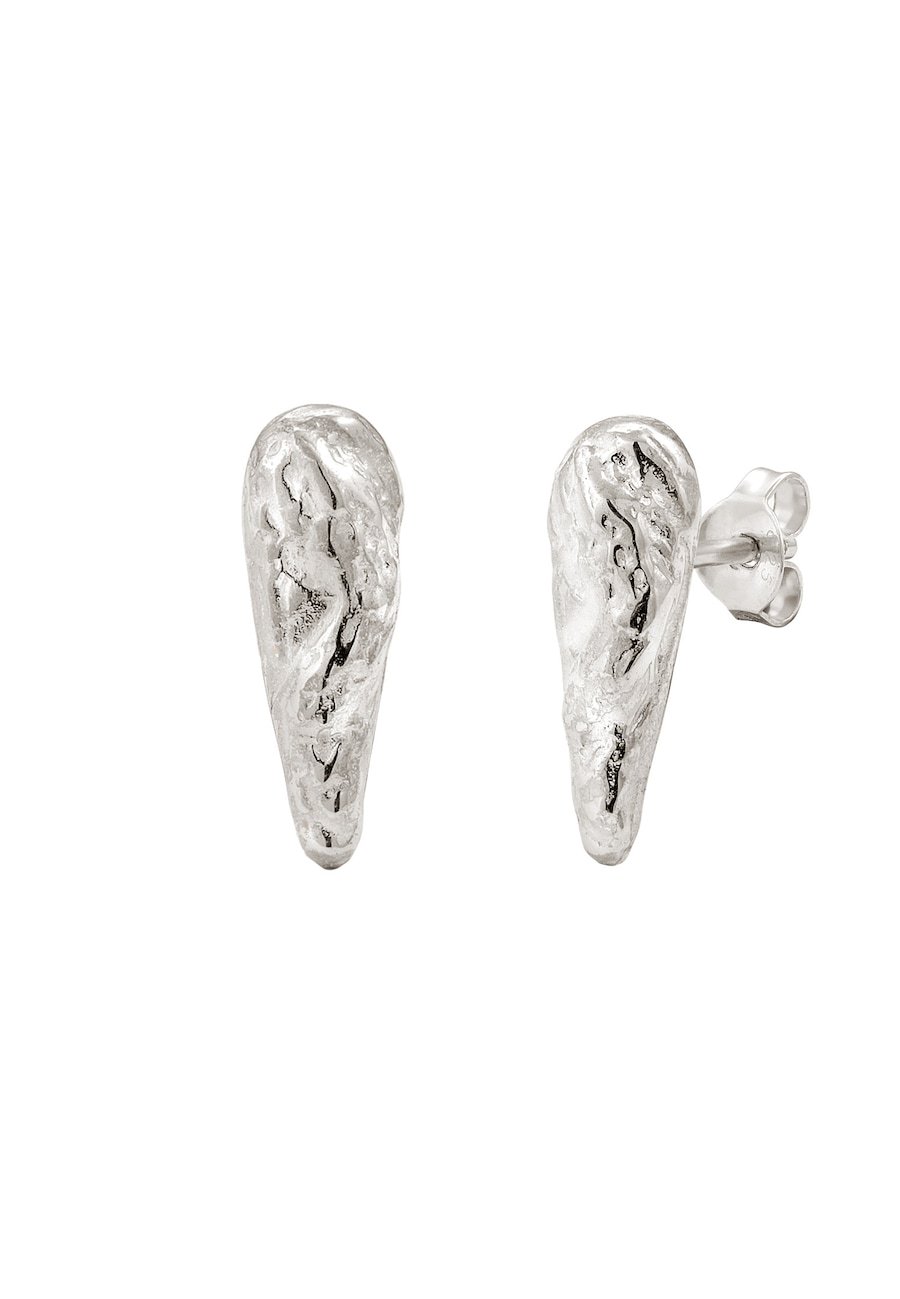 KUZZOI Kolczyk Sztyft Męski Kropla 925 Sterling Silver Kolczyki 1 ct Męskie