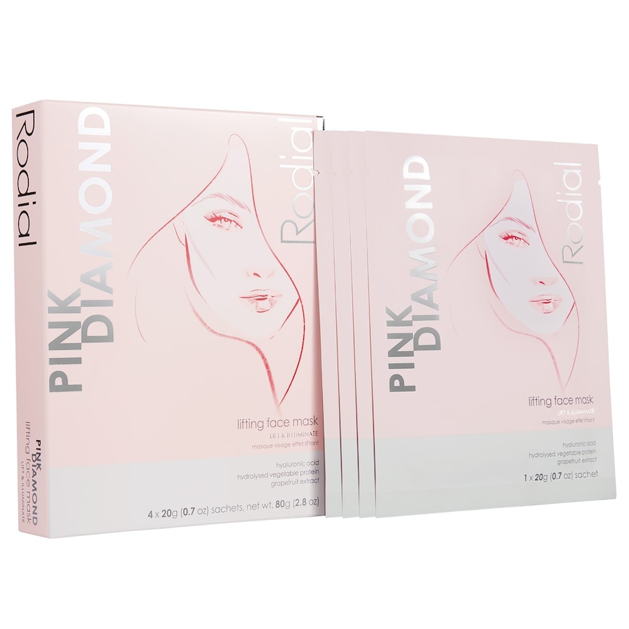 Rodial Pink Diamond Lifting Face Mask 4x20g Maseczki w płachcie 80 g