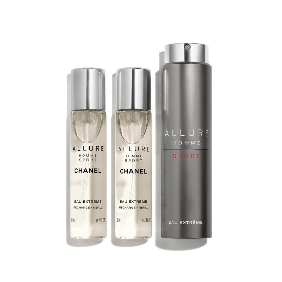 CHANEL ALLURE HOMME SPORT EXTRÊME ALLURE HOMME SPORT EAU EXTRÊME FLAKON TWIST AND SPRAY Z ZESTAWEM WYMIENNYCH WKŁADÓW 3 X 20 ml – EAU EXTRÊME Woda per