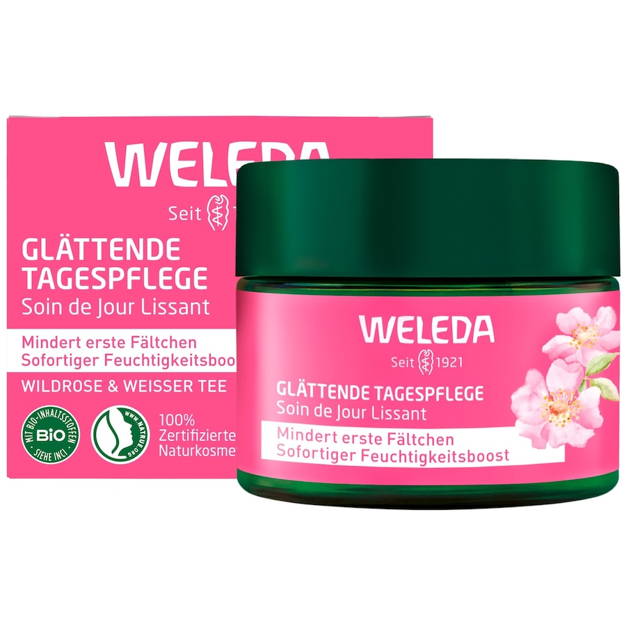 Weleda Wild Rose Wygładzający krem na dzień z dziką różą i białą herbatą Kremy do twarzy 40 ml