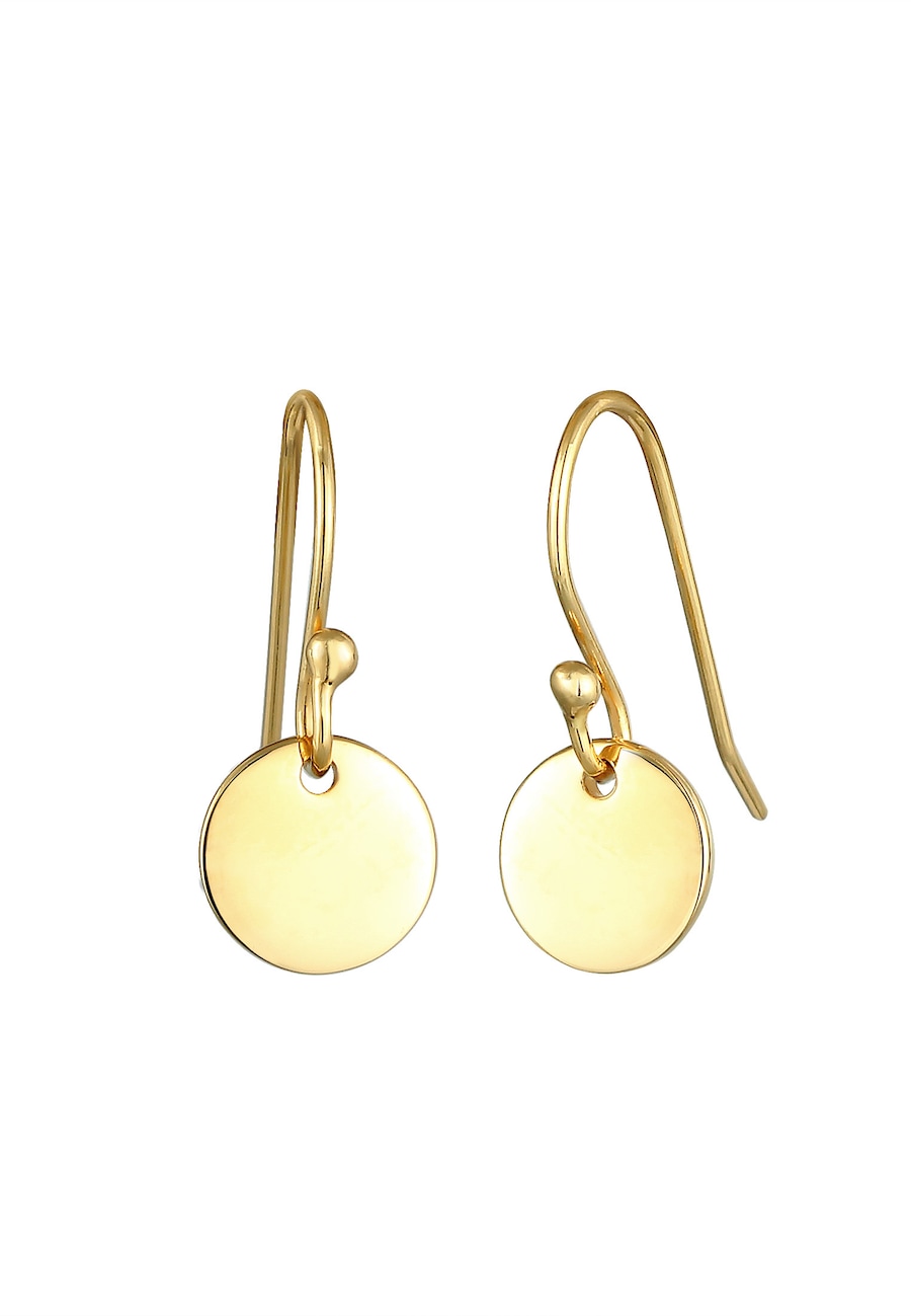 Elli Płytka do zawieszania dla pań Geo Minimal Basic w kolorze srebrnym 925 szt. Kolczyki 1 ct Damski