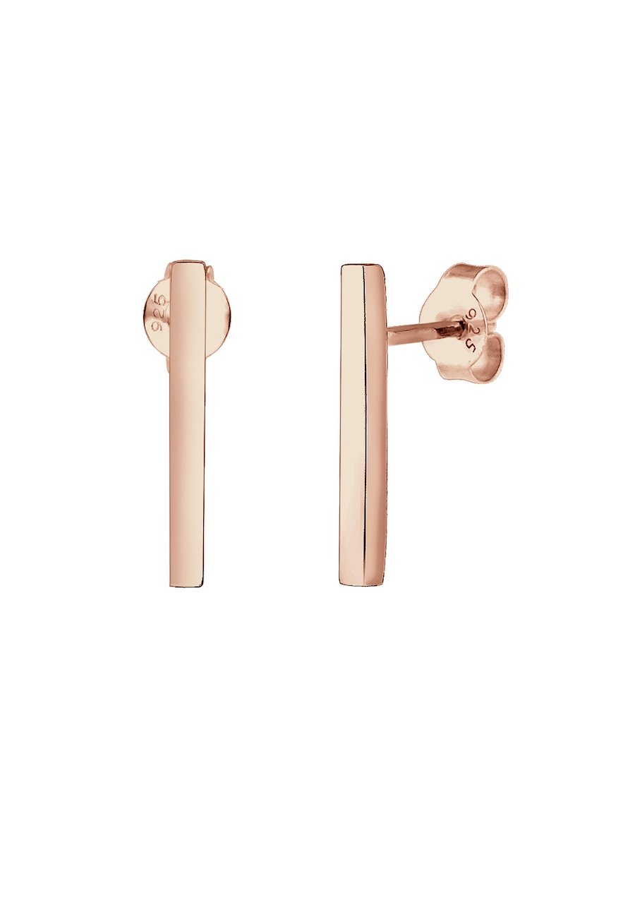 Elli Damskie kolczyki sztyfty Geo Minimal z srebra próby 925 Sterling Silver Kolczyki 1 ct