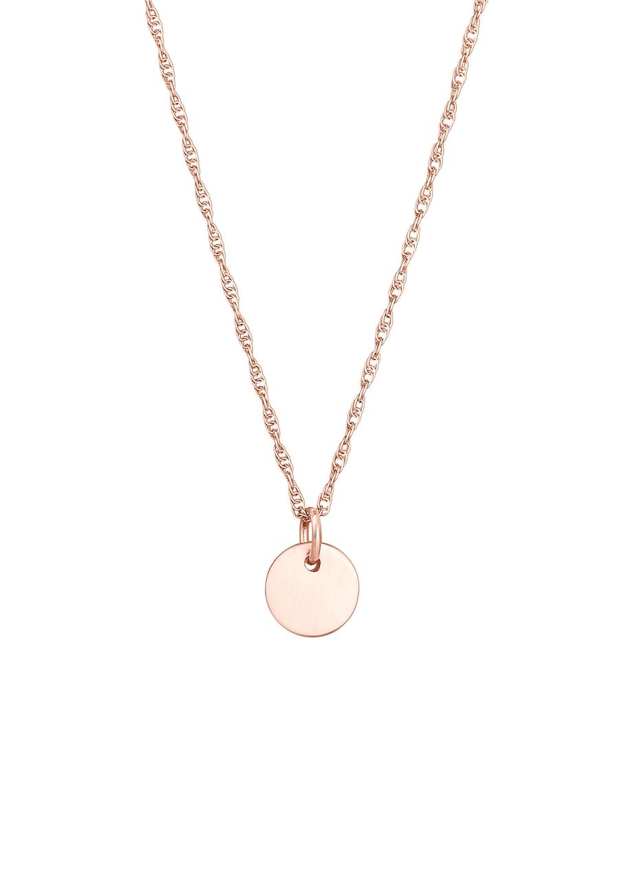 Elli Damski wisiorek płytkowy okrągłay ze srebra 925 Sterling Silver Naszyjniki 1 ct