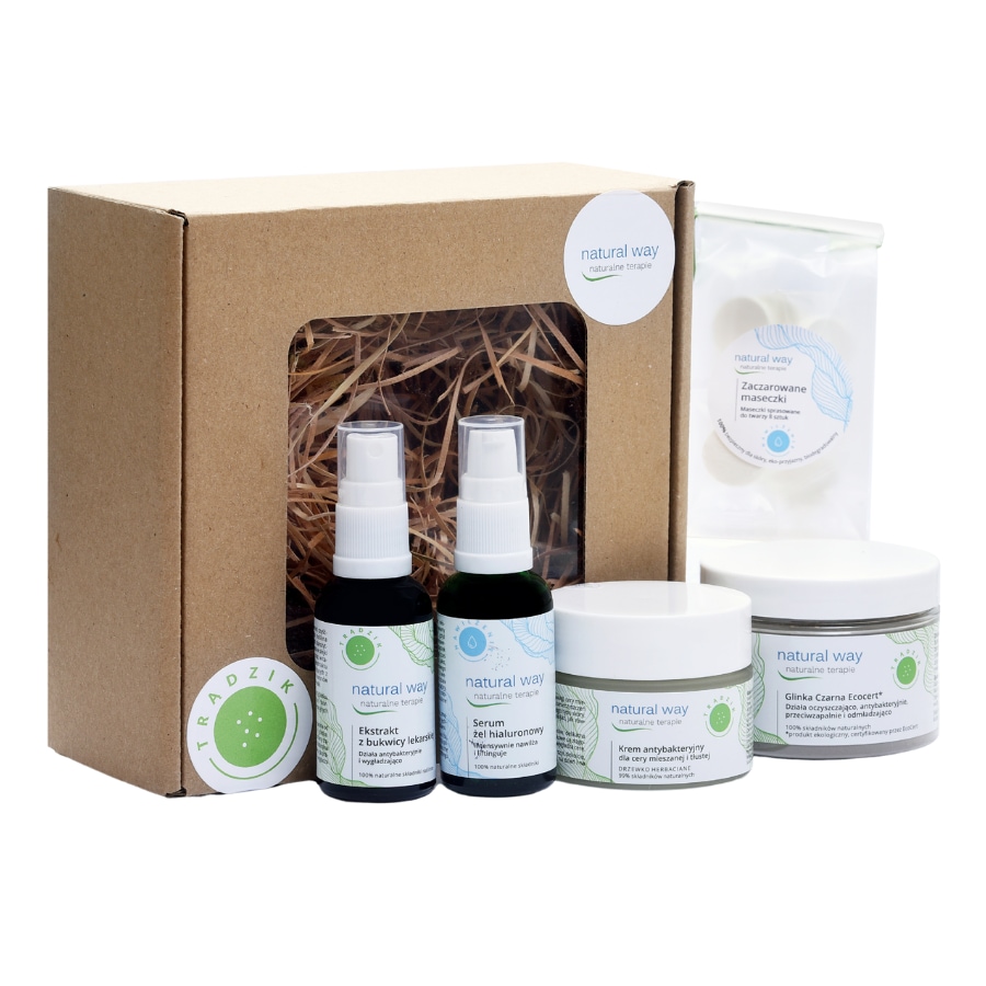 Natural Way Zestaw do terapii domowych na trądzik Zestawy do pielęgnacji twarzy 1 ct