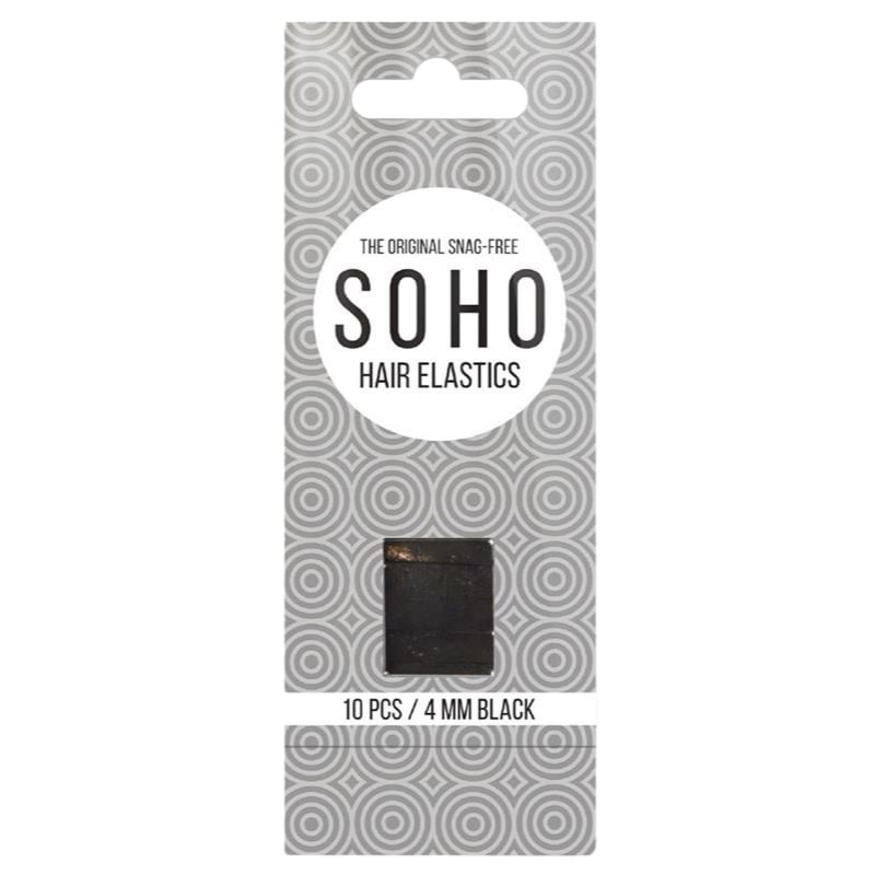 SOHO Gumki do włosów bez zaczepów 10 ct Czarny