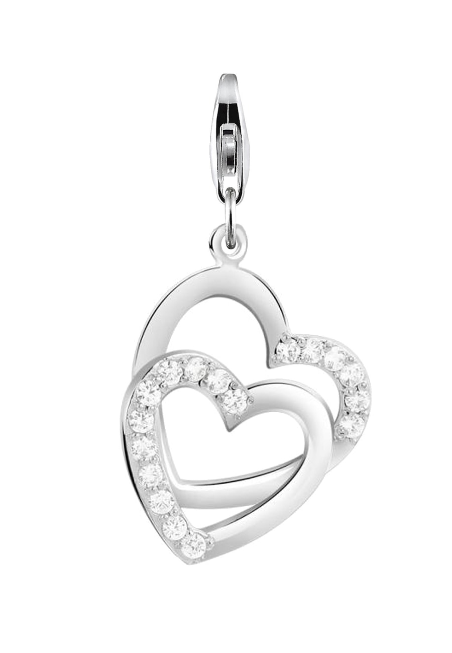 Nenalina Damski wisiorek serce z cyrkonią w srebrze próby 925 Sterling Silver Wisiorki 1 ct