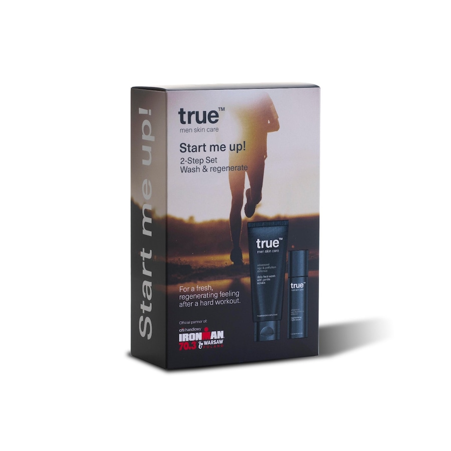 TRUE MEN SKIN CARE Start me UP! regenerating night cream + daily face wash Zestawy do pielęgnacji twarzy 1 ct