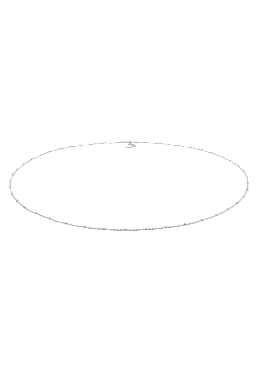 Elli Damski łańcuszek do talii kulka basic boho w srebrze 925 Sterling Silver pozłacany Naszyjniki 1 ct