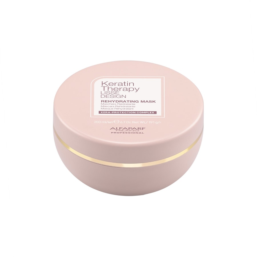 ALFAPARF MILANO Keratin Therapy Lisse Design Rehydrating Mask Maski do włosów 200 ml Damski
