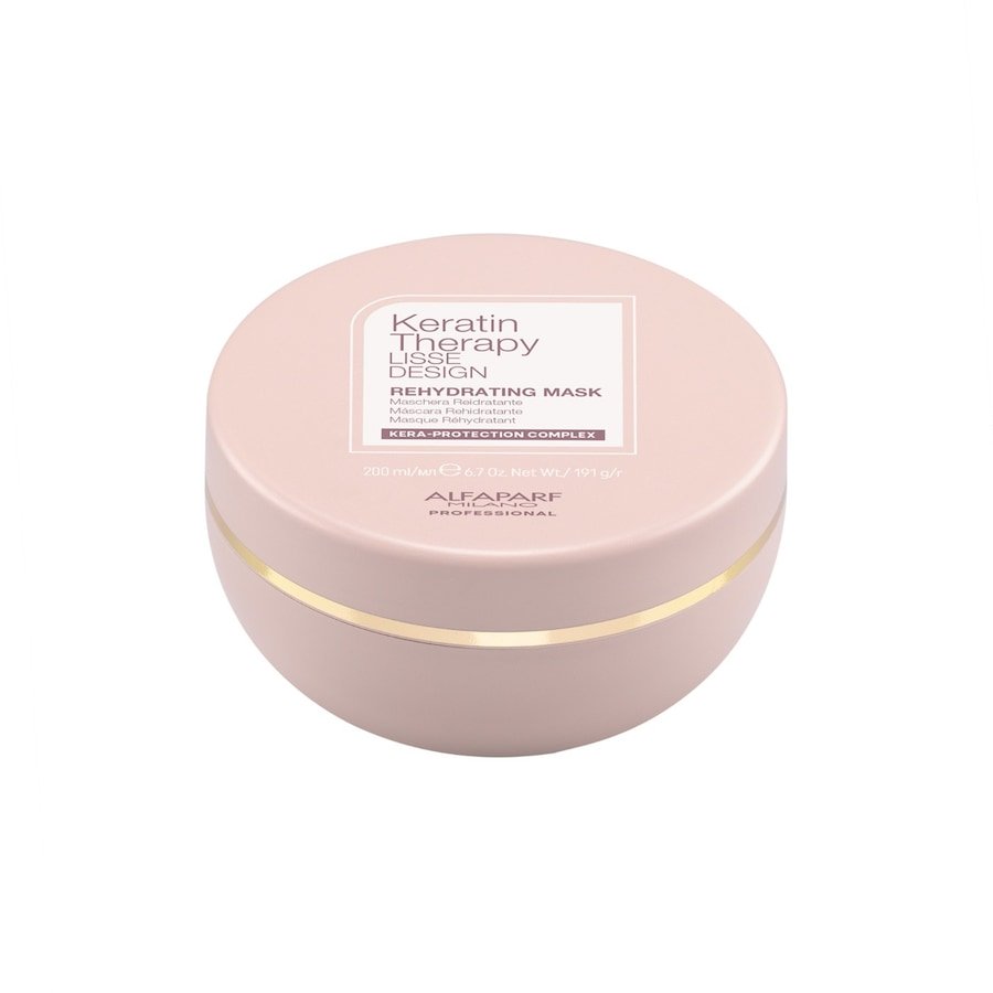 ALFAPARF MILANO Keratin Therapy Lisse Design Rehydrating Mask Maski do włosów 200 ml Damski