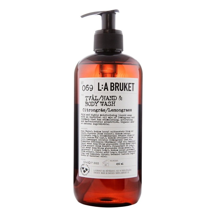 L:A BRUKET No. 069 Liquid Soap Lemongrass Mydła 450 ml