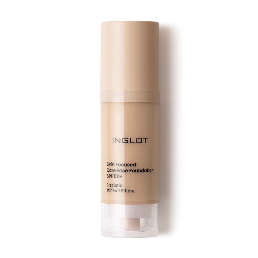 Inglot PIELĘGNACYJNY PODKŁAD DO TWARZY SKIN FOCUSED SPF 50 INGLOT 302 IVORY BEIGE Podkłady 30 ml 304 - CLASSIC BEIGE