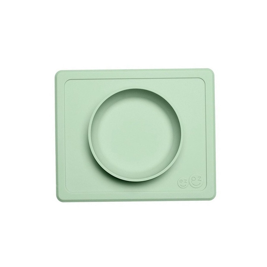 EZPZ EZPZ Silikonowa miseczka z podkładką 2w1 Mini Bowl pastelowa zieleń Akcesoria 1 ct