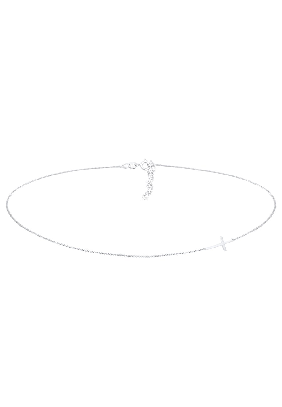 Elli Choker damski krzyżyk Basic Trend Bloger ze srebra próby 925 Sterling Silver Naszyjniki 1 ct Damski