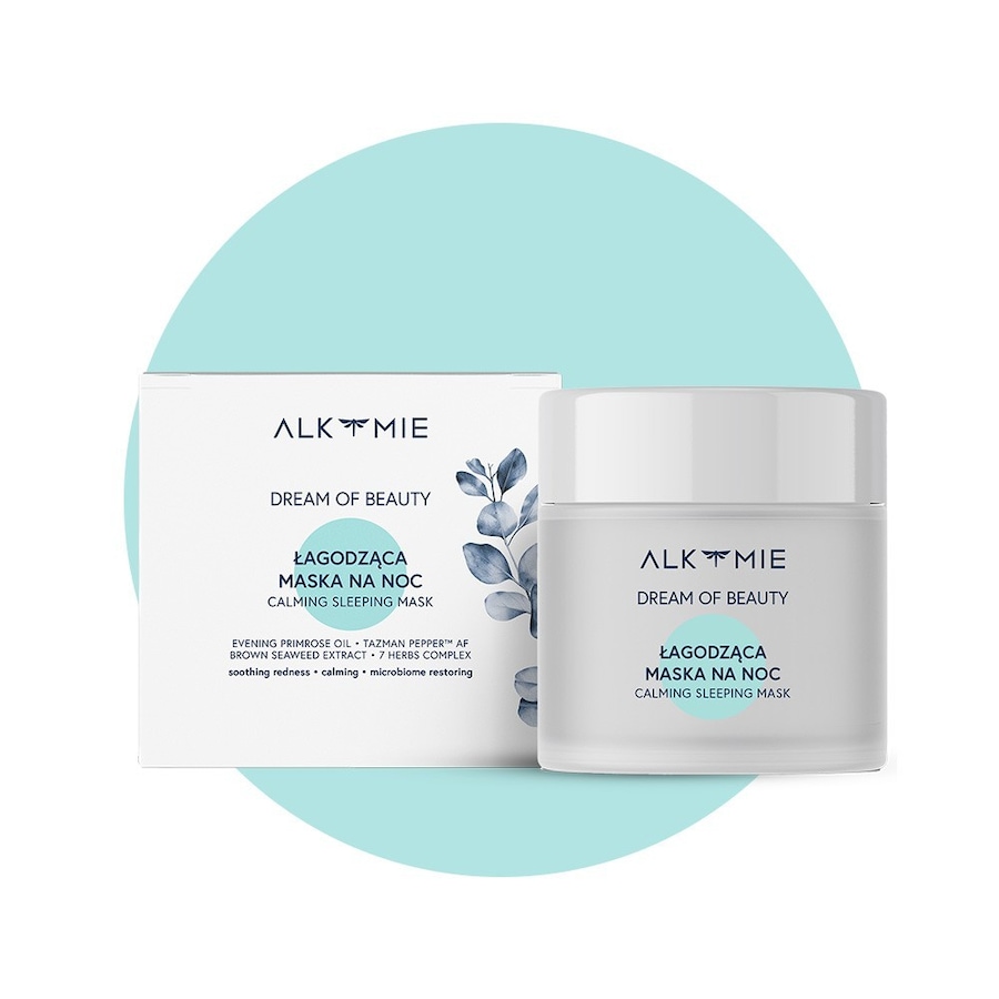 Alkmie Łagodząca maska na noc Maseczki przeciwzmarszczkowe 60 ml