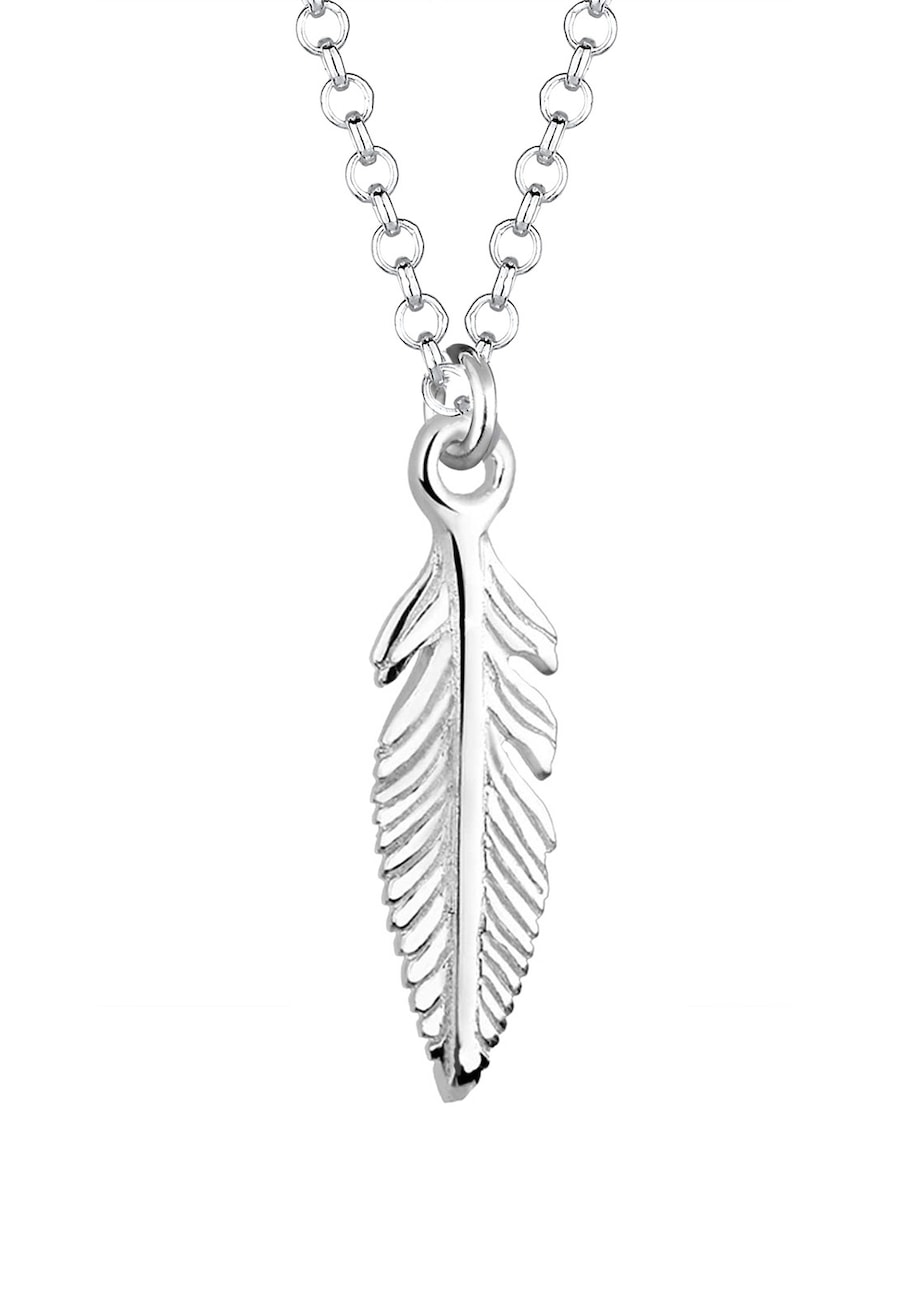 Elli Damski wisior z piórami Boho w srebrze próby 925 Sterling Silver Naszyjniki 1 ct