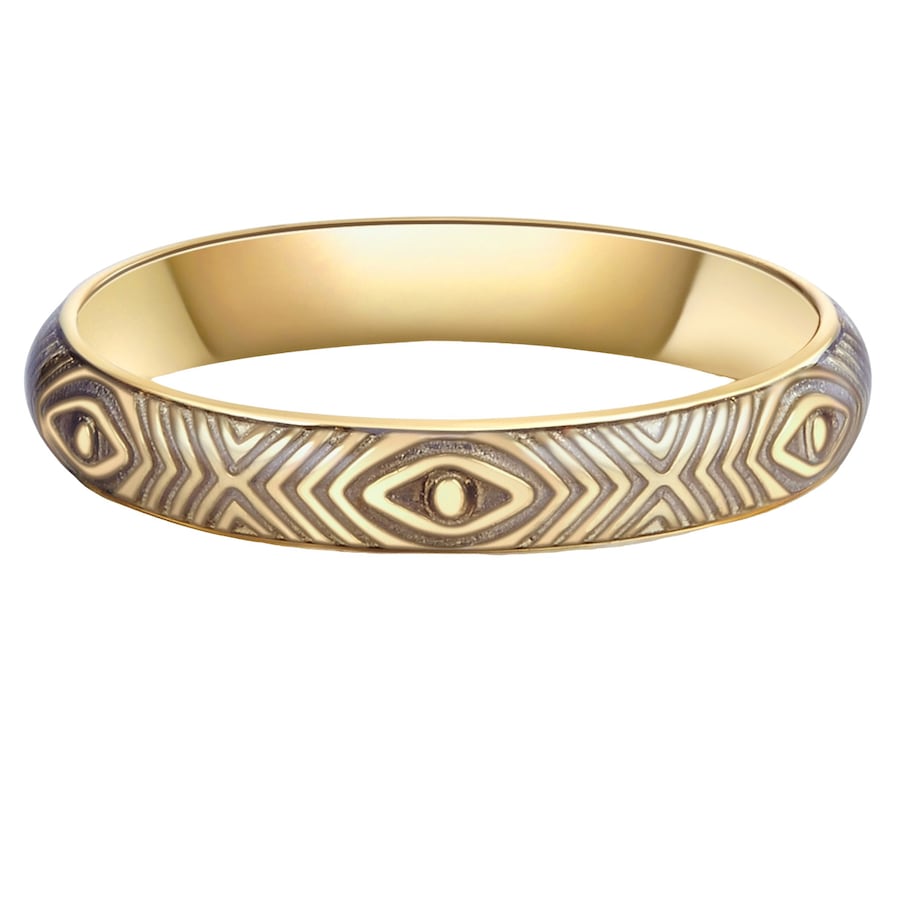 Glanzstücke München Srebrny pierścionek srebro wysokiej próby żółte złoto Pierścionki 1 ct Damski