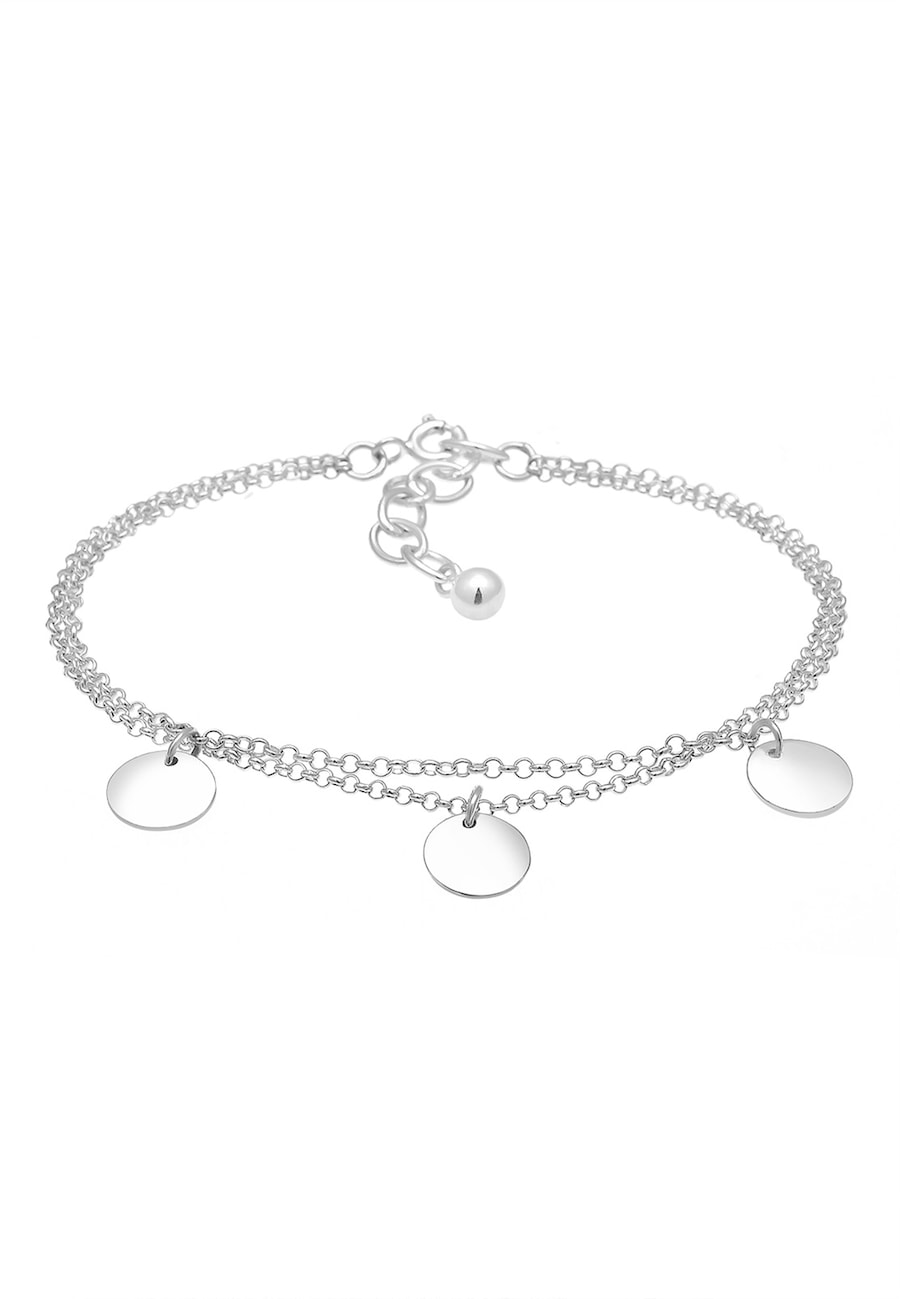 Elli Damskie koło warstwowe Geo w srebrze próby 925 Sterling Silver Bransoletki 1 ct