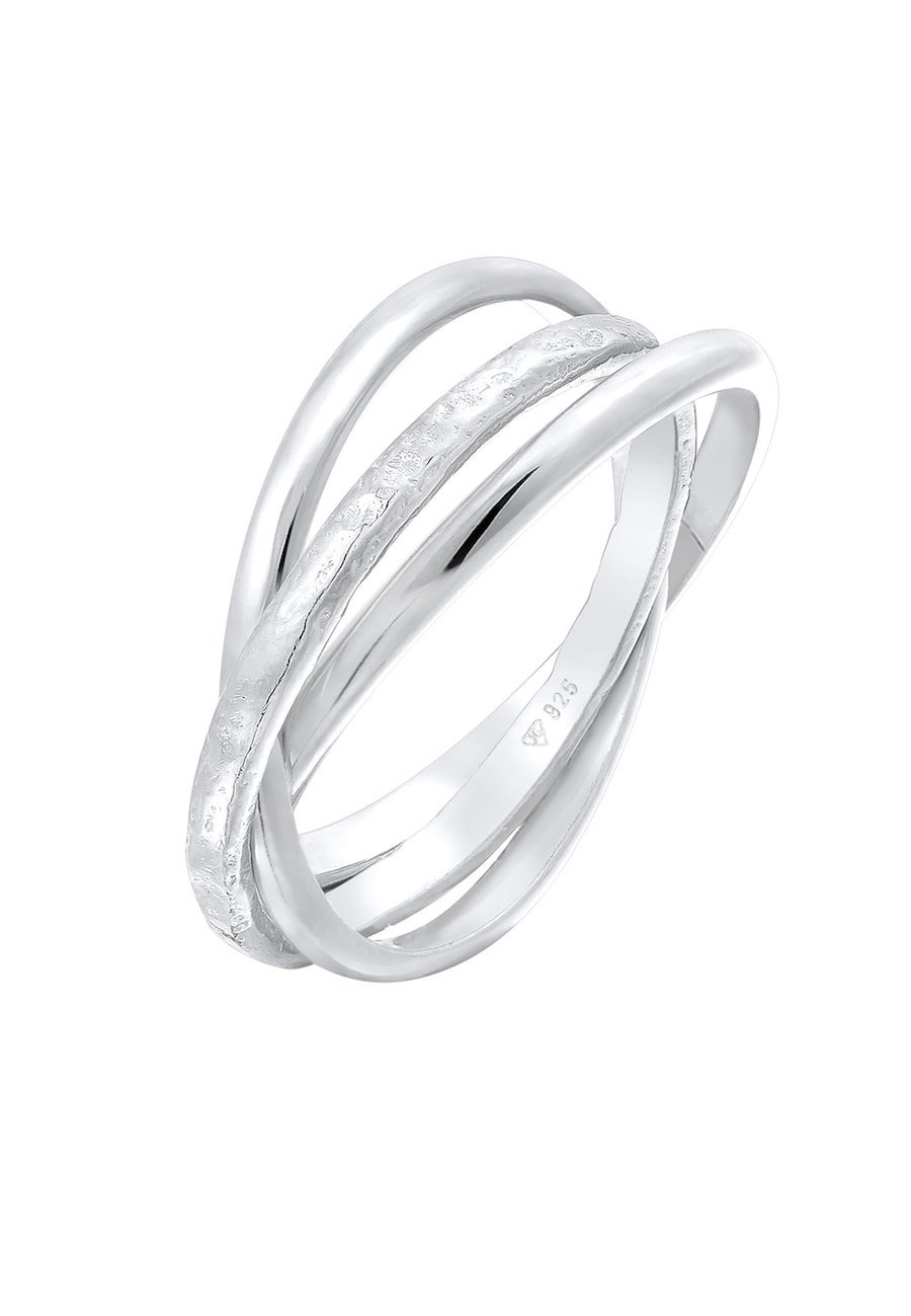 Elli Damski pierścionek owijany Trinity Basic Classic w srebrze 925 Sterling Silver Pierścionki 1 ct