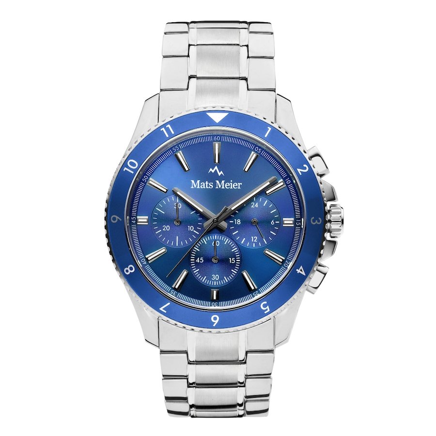 Mats Meier Mężczyźnizegarek Mats Meier Ponte Dei Salti srebrny - stal nierdzewna Zegarki męskie 1 ct Męskie