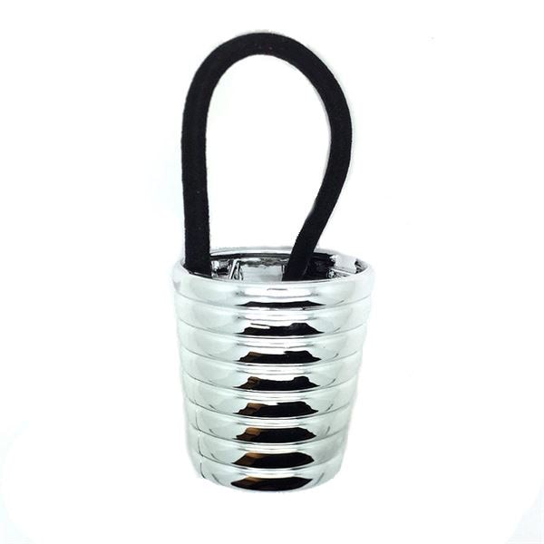 SOHO Klamra na kucyk do włosów z rowkami Gumki do włosów 1 ct Srebrny Damski