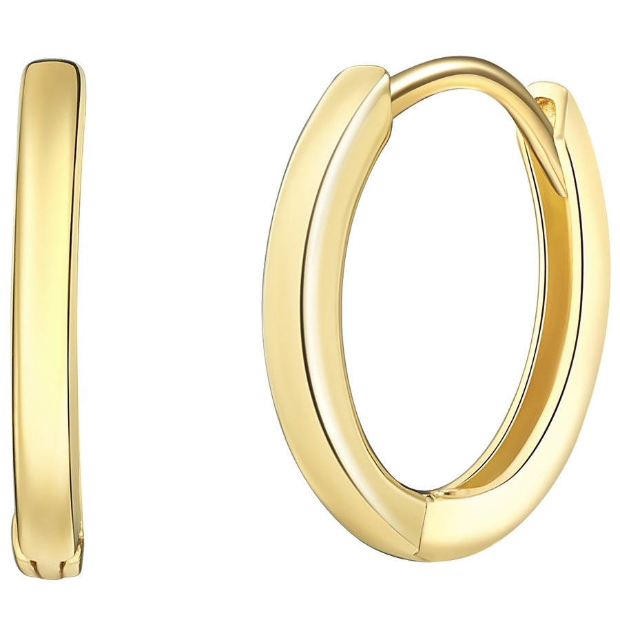 Rafaela Donata Srebrne kolczyki kreole srebro wysokiej próby srebrny Kolczyki koła 1 ct Damski