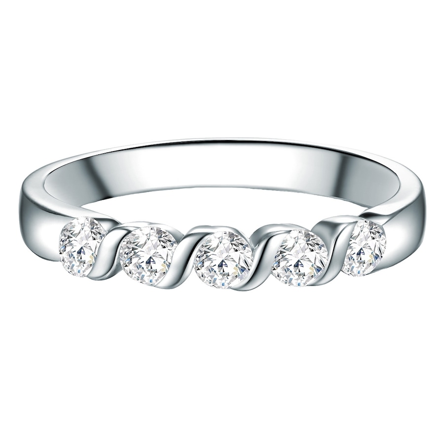 Trilani Srebrny pierścionek srebro wysokiej próby Cyrkonia srebrny Pierścionki 1 ct Damski