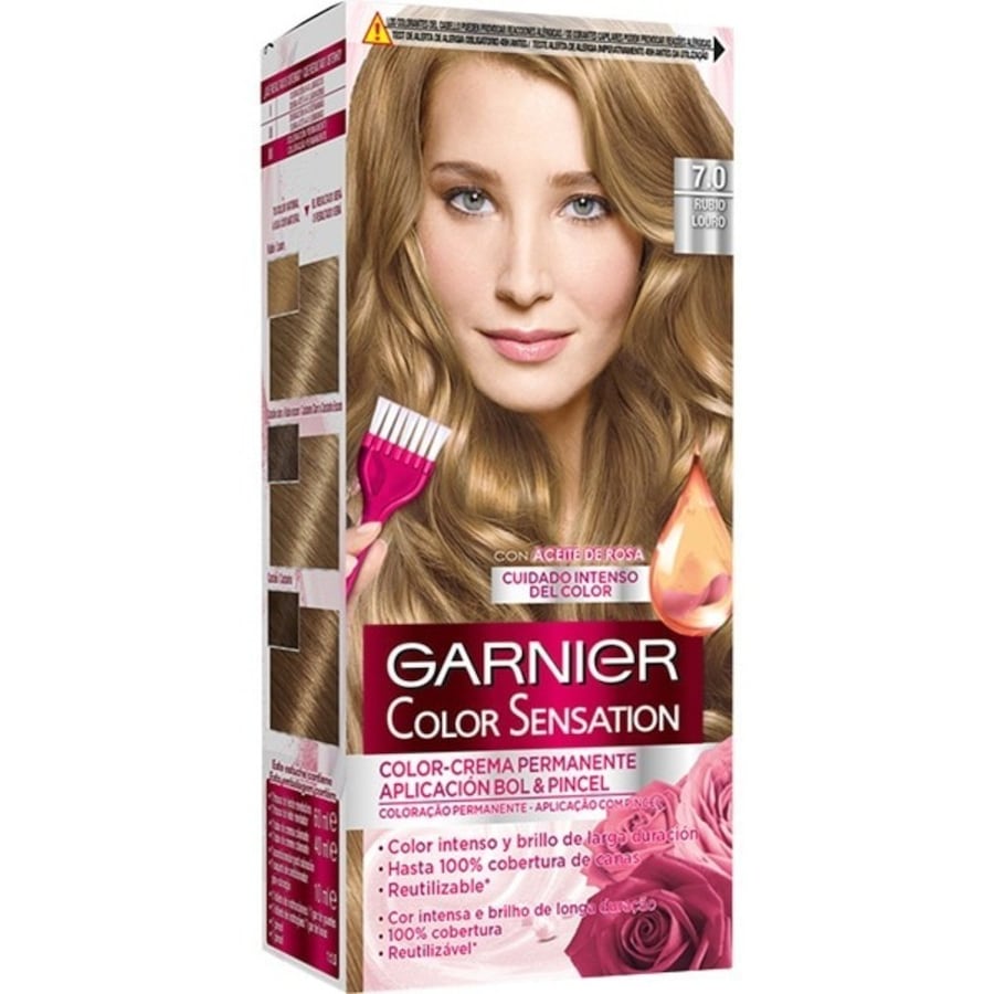 Garnier Color Sensation Farba do włosów 7.0 Blond Farby do włosów 1 ct Damski