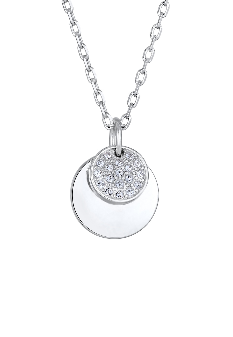 Elli Damski wisiorek Elegancki srebrny z kryształkami Naszyjniki 1 ct
