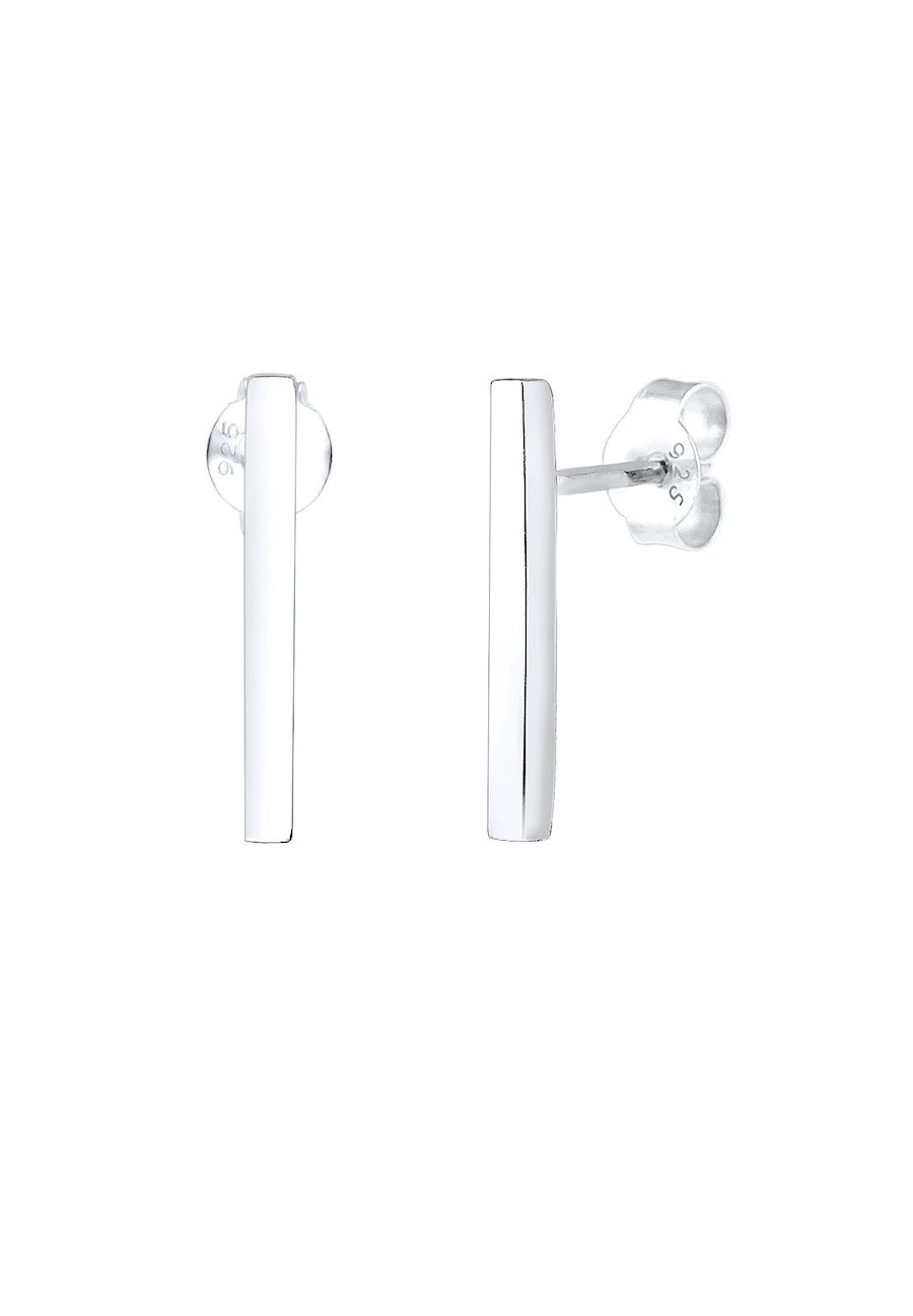 Elli Damskie kolczyki sztyfty Geo Minimal z srebra próby 925 Sterling Silver Kolczyki 1 ct