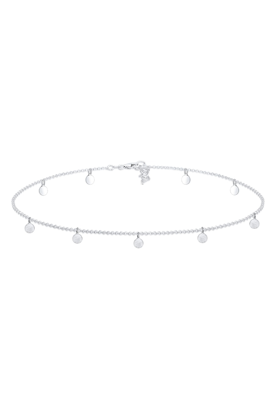 Elli Damski choker Geo Circle Basic Matowy Moneta wykonany ze srebra próby 925 Sterling Silver Naszyjniki 1 ct