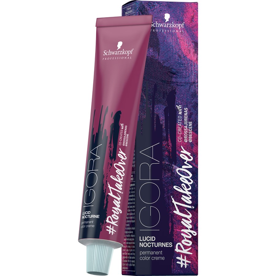 Schwarzkopf Professional #RoyalTakeOver Krem do trwałej koloryzacji Nocturne Tonery do włosów 60 ml Czarny Damski