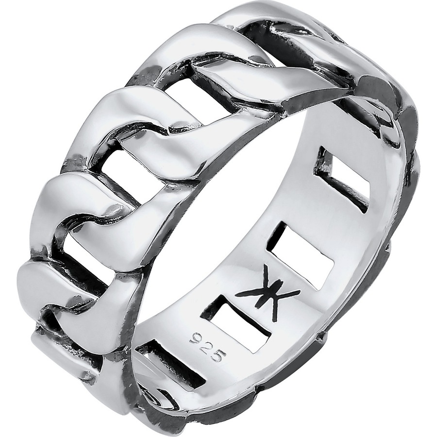 KUZZOI Męski Massive Trend Cool Oxidized w srebra próby 925 Pierścionki 1 ct Męskie