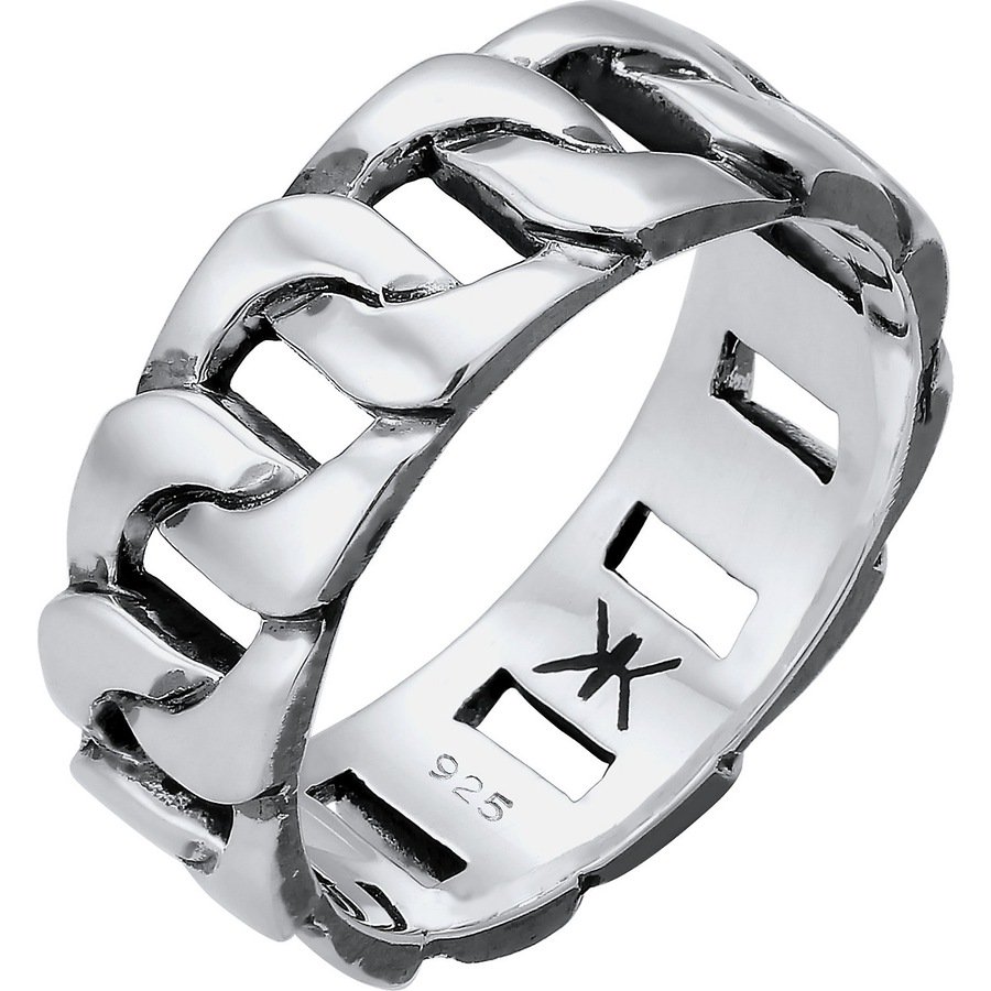 KUZZOI Męski Massive Trend Cool Oxidized w srebra próby 925 Pierścionki 1 ct Męskie