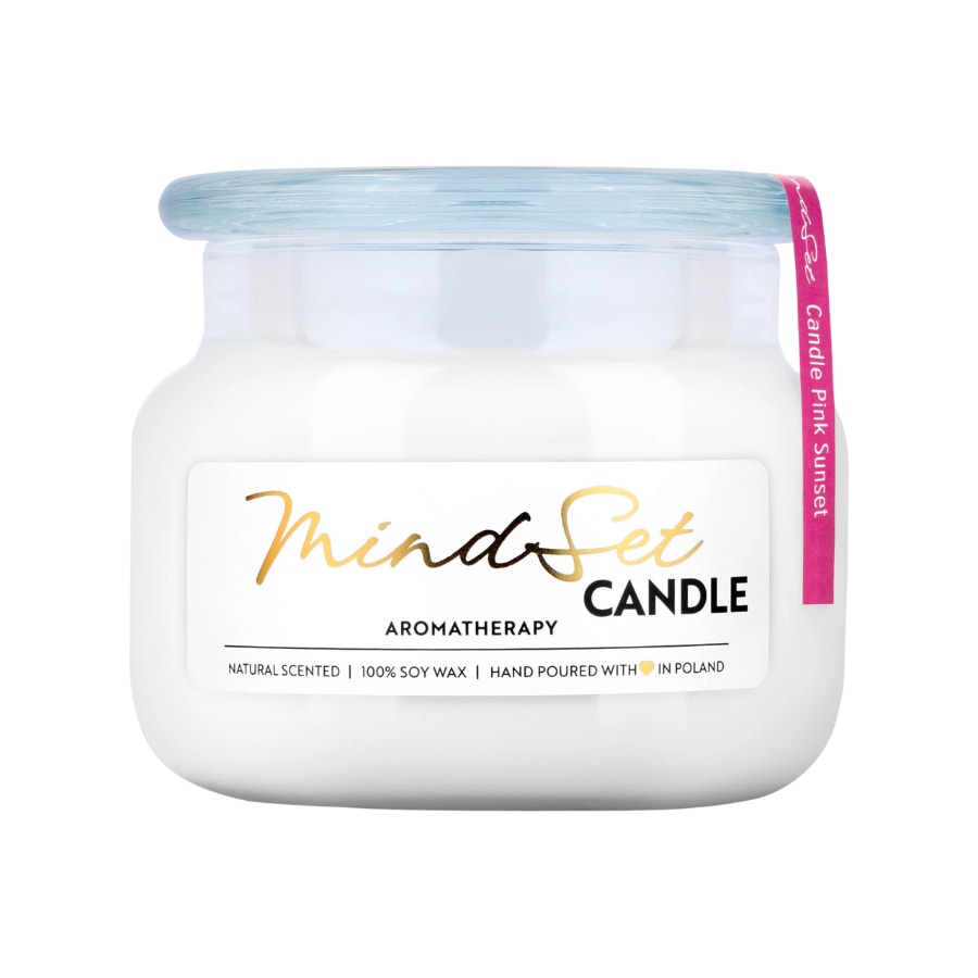 Mindset Cosmetics Świeca sojowa Pink Sunset Świeczki 450 ml