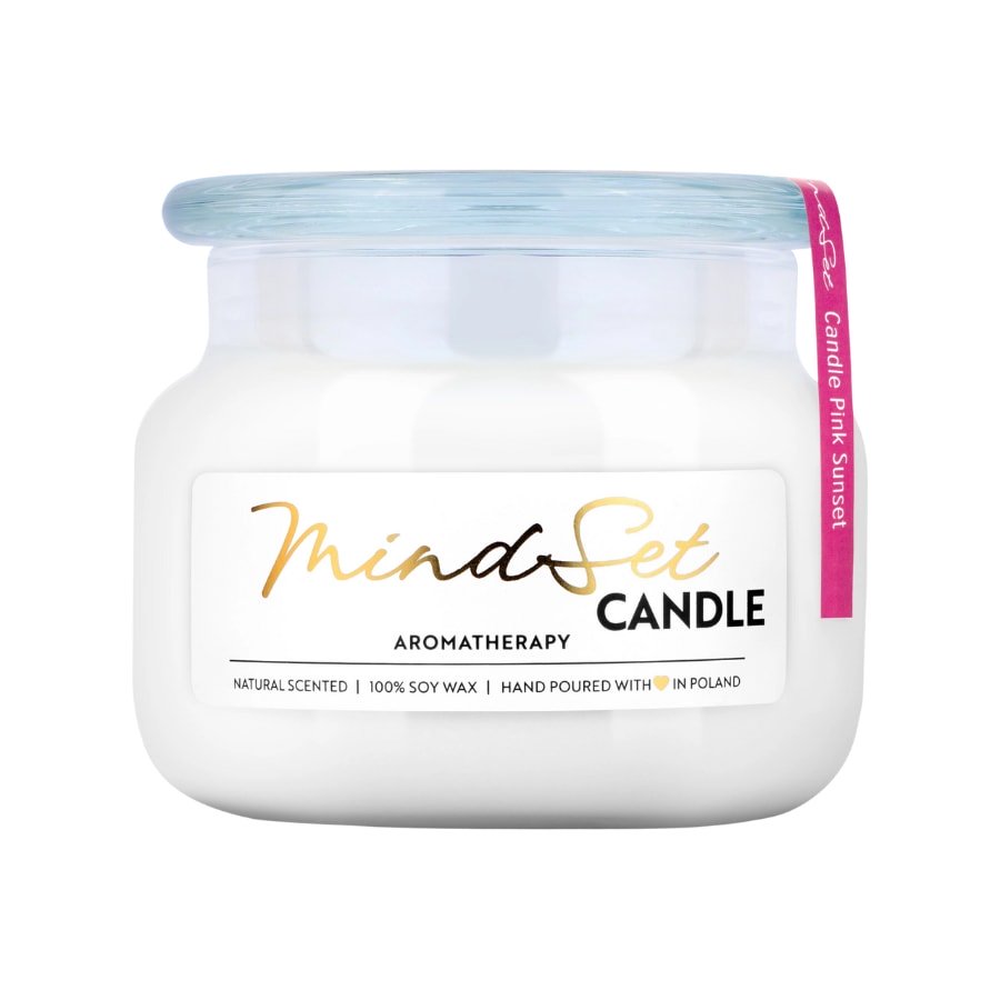 Mindset Cosmetics Świeca sojowa Pink Sunset Świeczki 450 ml