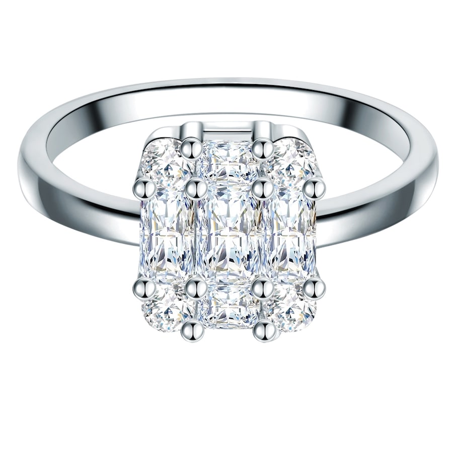 Trilani Srebrny pierścionek srebro wysokiej próby Cyrkonia srebrny Pierścionki 1 ct Damski