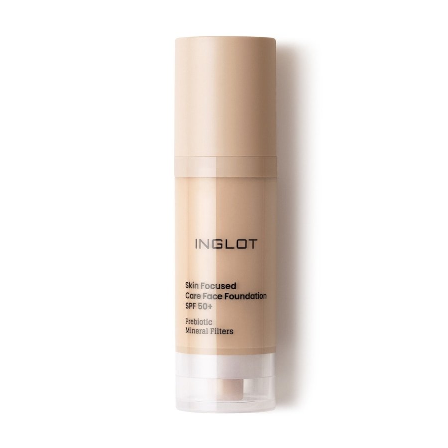 Inglot PIELĘGNACYJNY PODKŁAD DO TWARZY SKIN FOCUSED SPF 50 INGLOT 302 IVORY BEIGE Podkłady 30 ml 302 - IVORY BEIGE