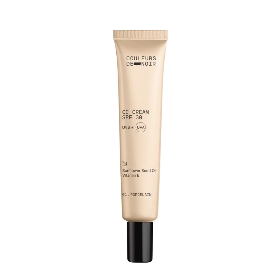 Couleurs de Noir Krem korygujący koloryt CC Cream SPF 30 Kremy BB i CC 30 ml porcelain