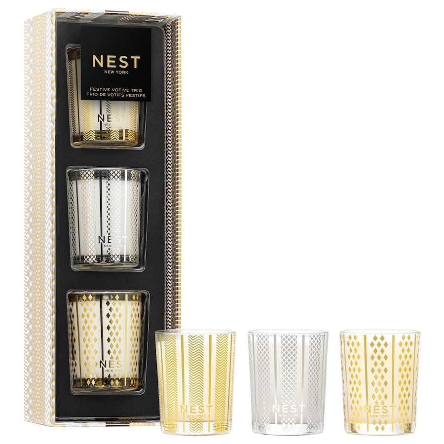 NEST NEW YORK Holiday, Birchwood Pine & Winter Chai Votive Trio Set Świeczki 1 ct