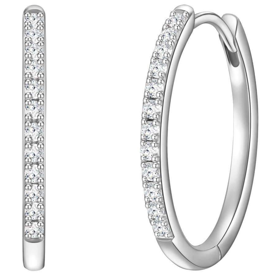 Glanzstücke München Kolczyki z Srebro wysokiej próby w Srebrny Kolczyki koła 1 ct Damski