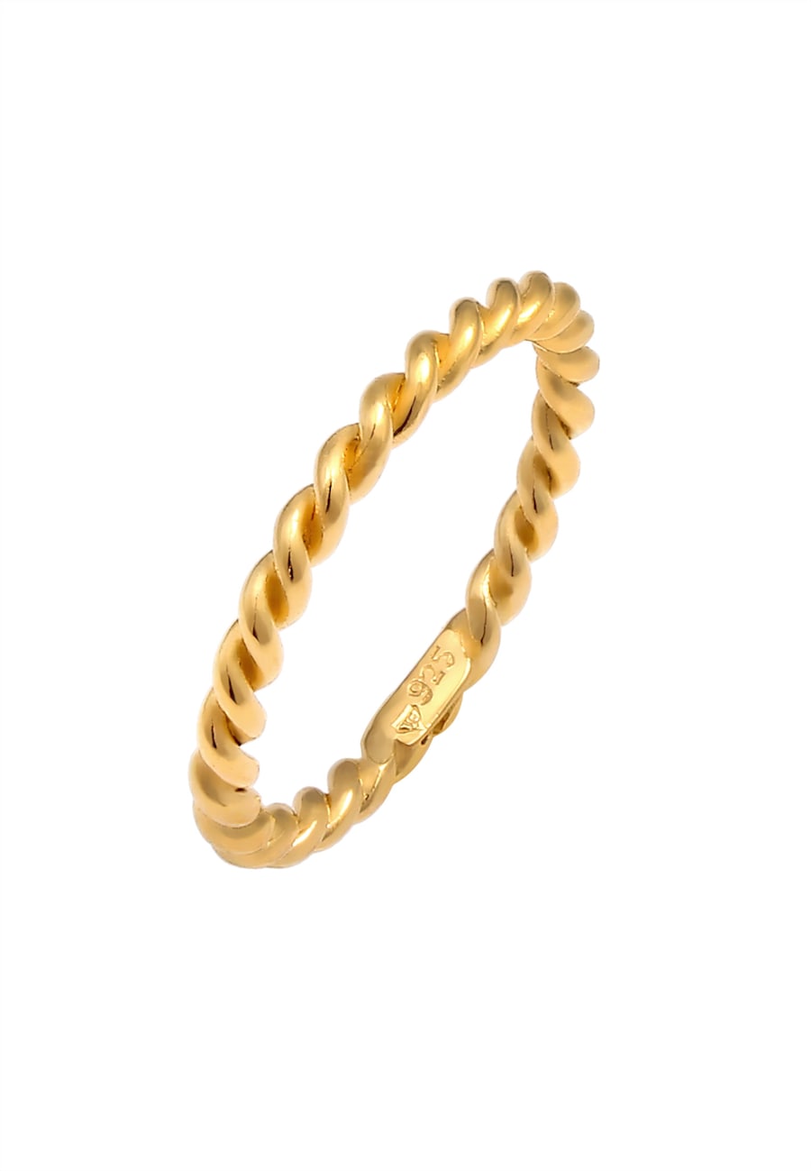 Nenalina Ladies Twisted Basic Plain Trend w srebrze 925 Sterling Silver Pierścionki 1 ct Damski