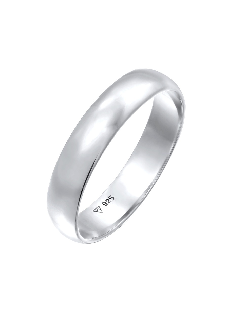 Elli Damska obrączka gładka Classic w srebrze próby 925 Sterling Silver Pierścionki 1 ct Damski