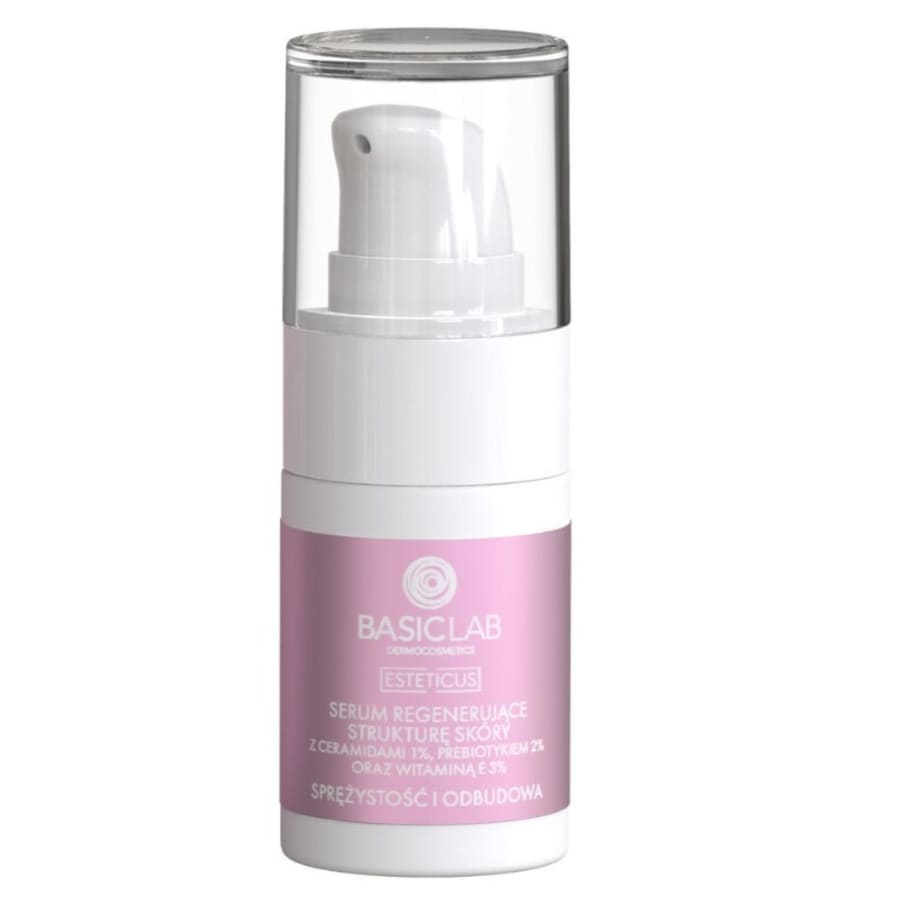 BasicLab Serum Regenerujące Strukturę Skóry z Ceramidami 1% Sprężystość i Odbudowa Serum nawilżające 15 ml